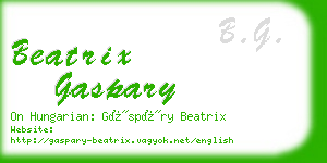 beatrix gaspary business card